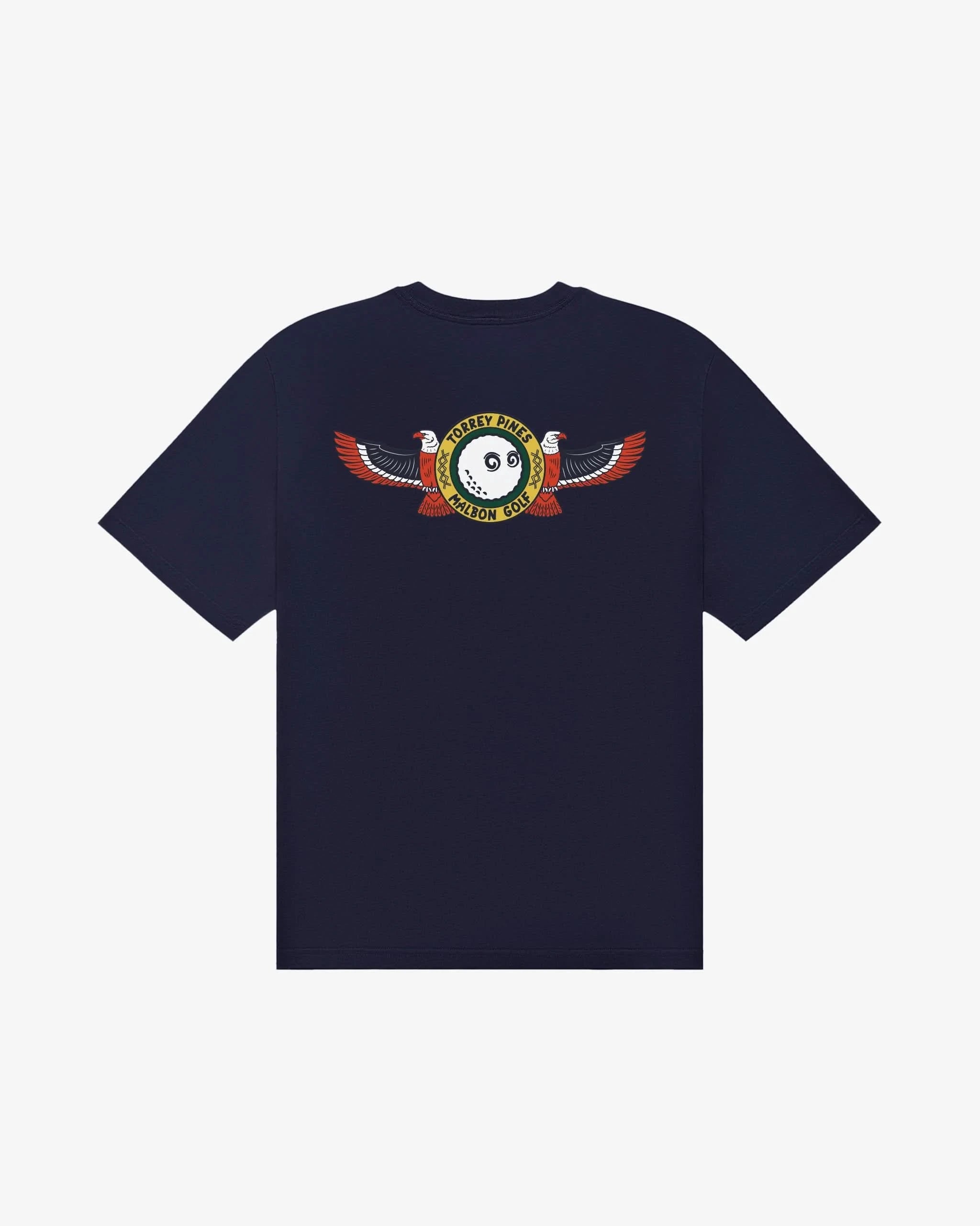 Malbon Golf Torrey Pines Bermuda Eagle Tee - Blue - Gallery Streetwear