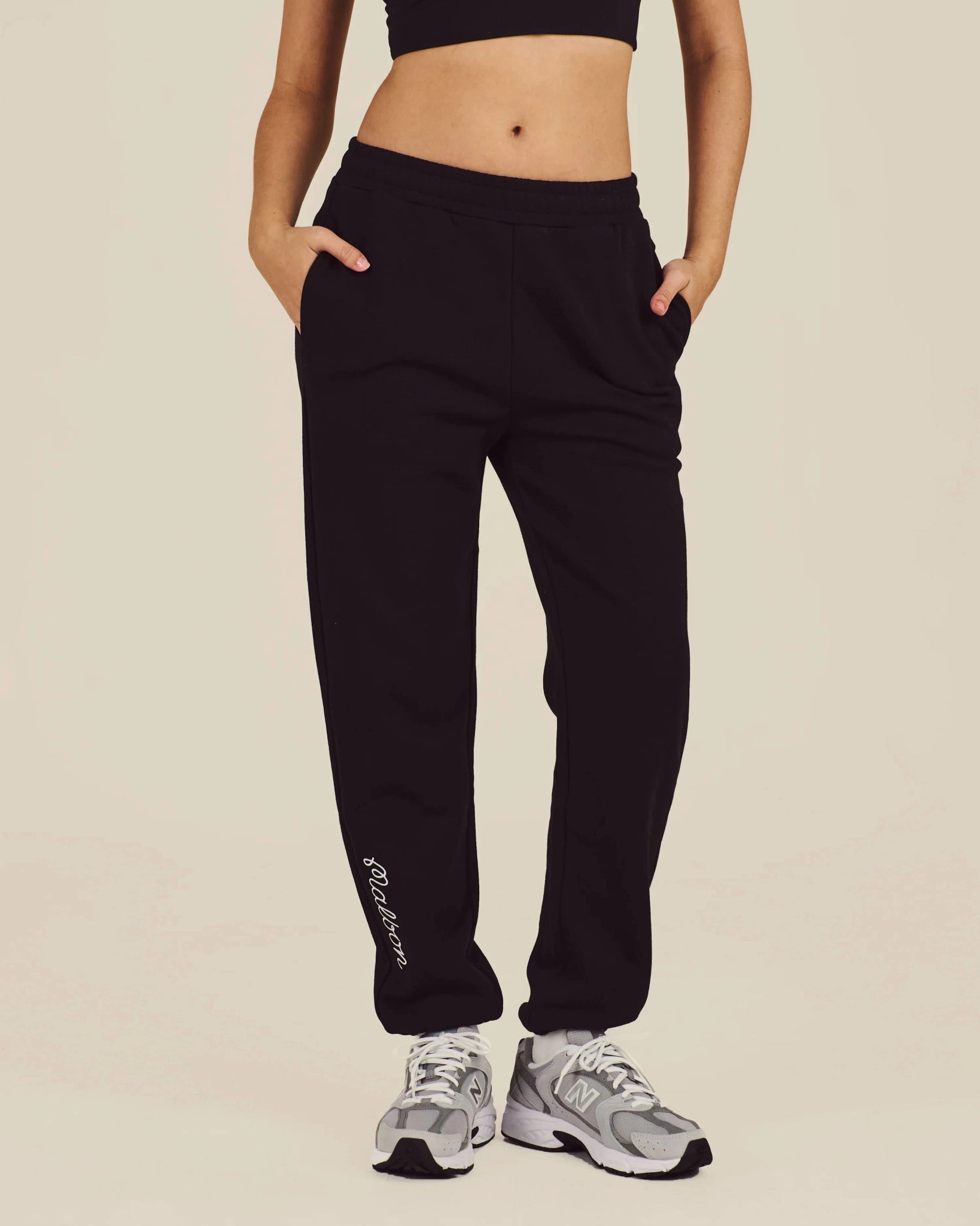 Malbon Golf Womenâs Delilah Sweatpant â Black - Gallery Streetwear