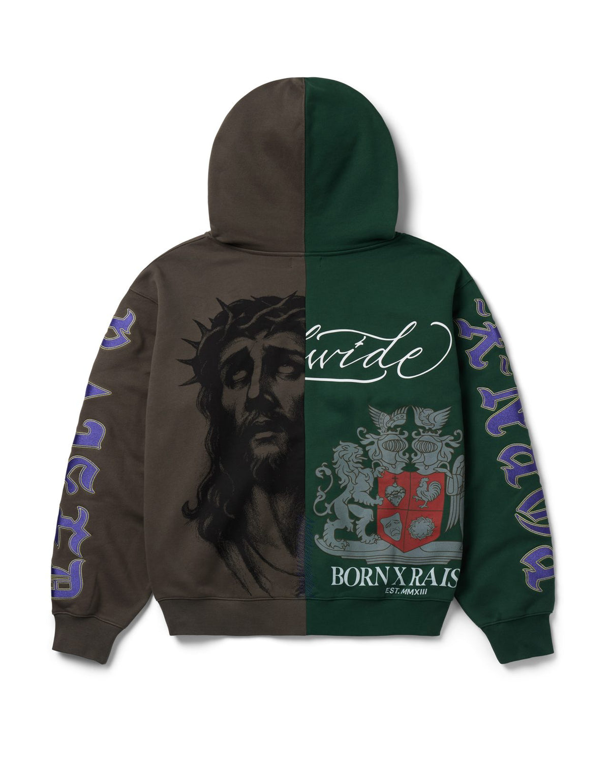 Born X Raised Mashup Zip-Up Hoodie – Multi