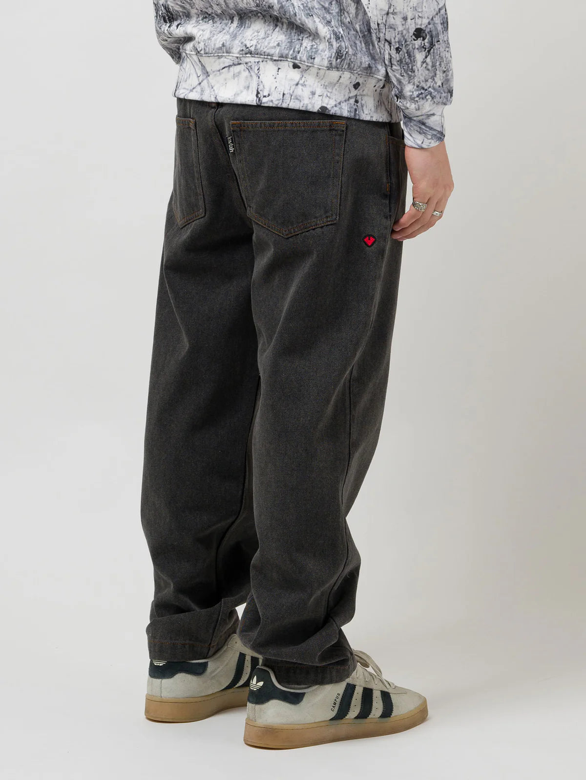 Loviah OG Baggy 5 Pocket Pants - Black Acid Wash