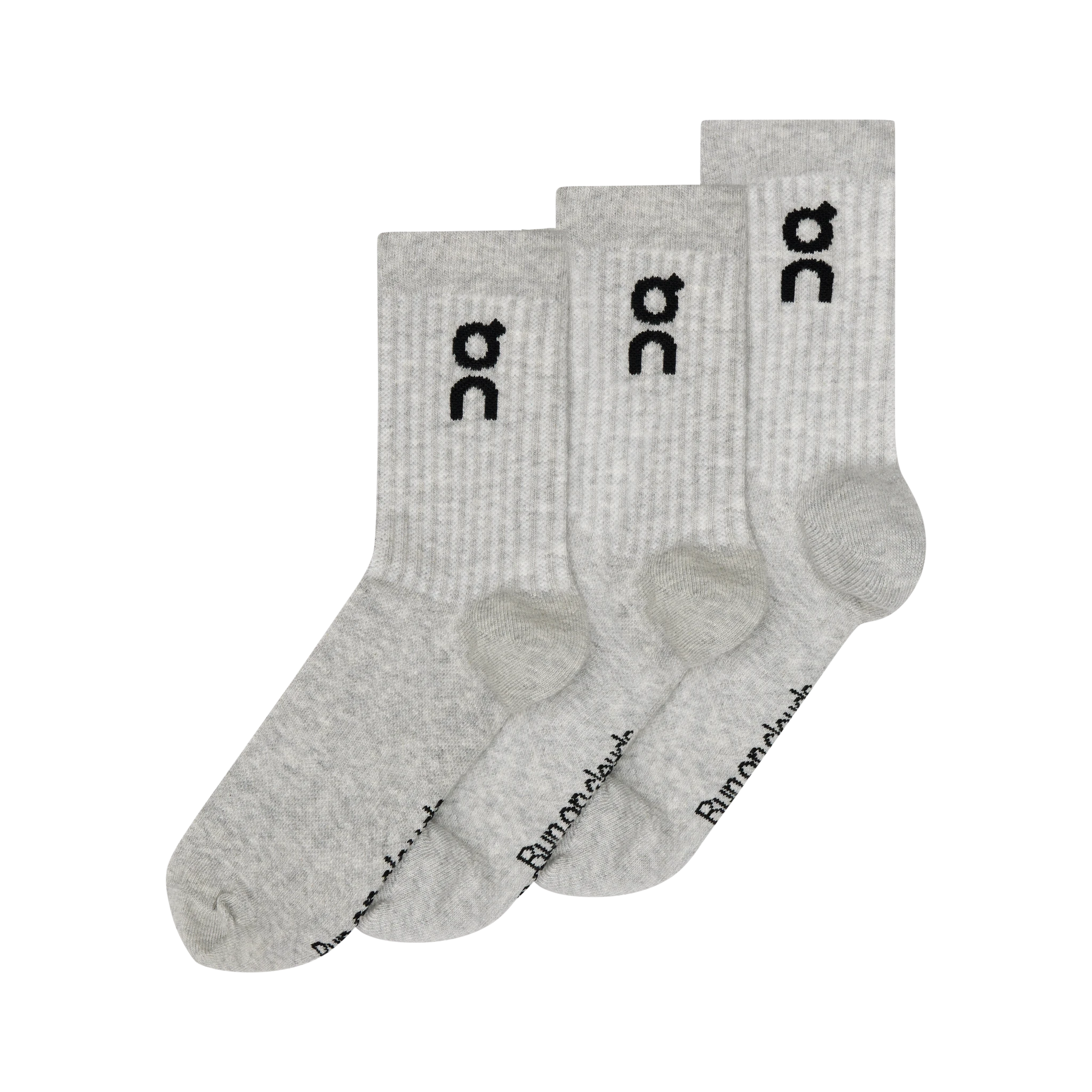 On. | Logo Sock High 3P Heather Gray - Gallery Streetwear