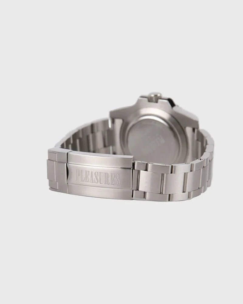 Pleasures Anytime Watch – Black Stainless Steel Streetwear Timepiece - Gallery Streetwear
