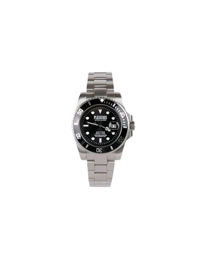 Pleasures Anytime Watch – Black Stainless Steel Streetwear Timepiece - Gallery Streetwear