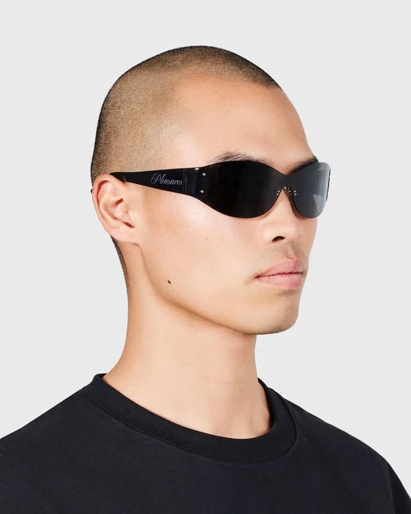 Pleasures Bona Wrap Sunglasses – Black - Gallery Streetwear