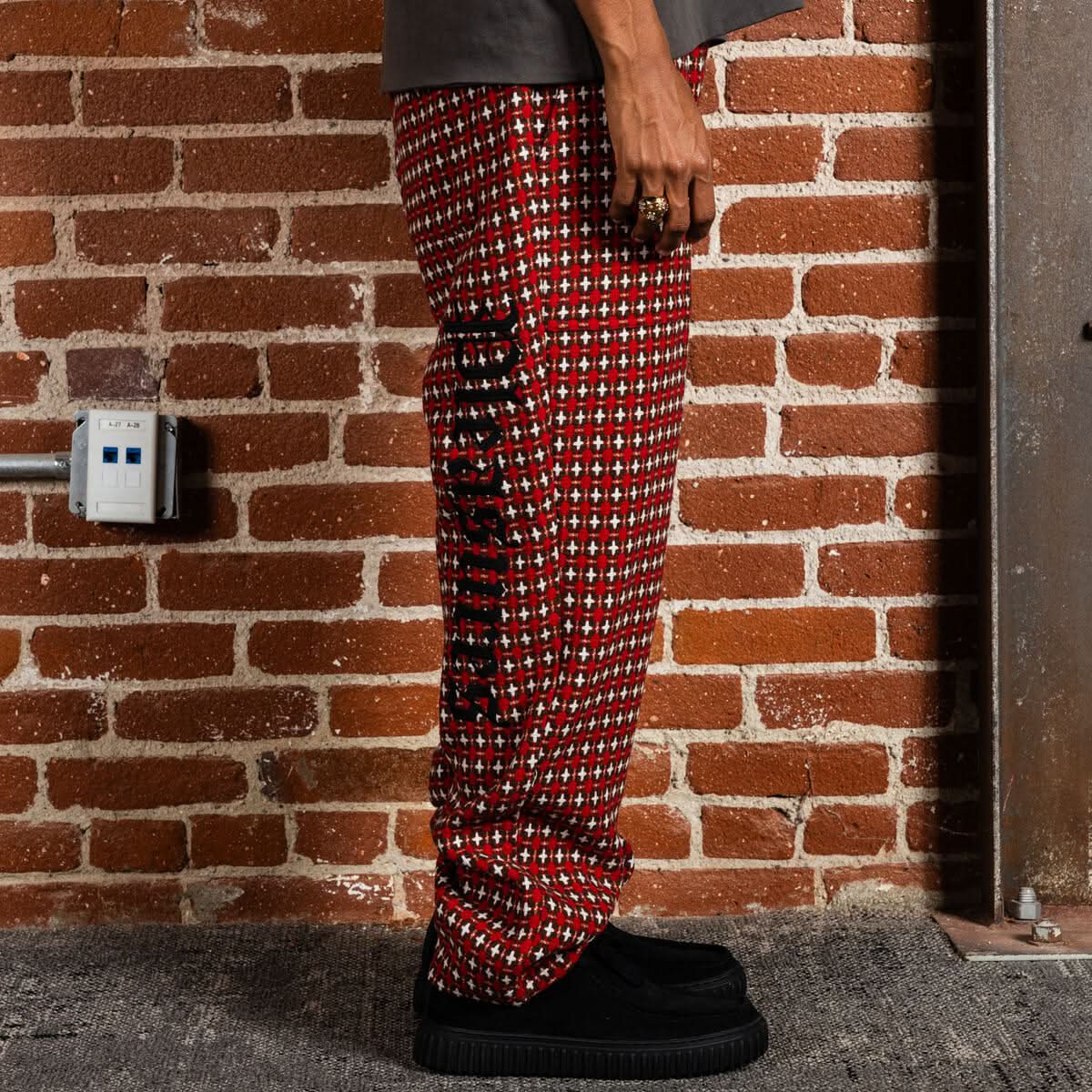 Pleasures | Cross Easy Pants Red - Gallery Streetwear
