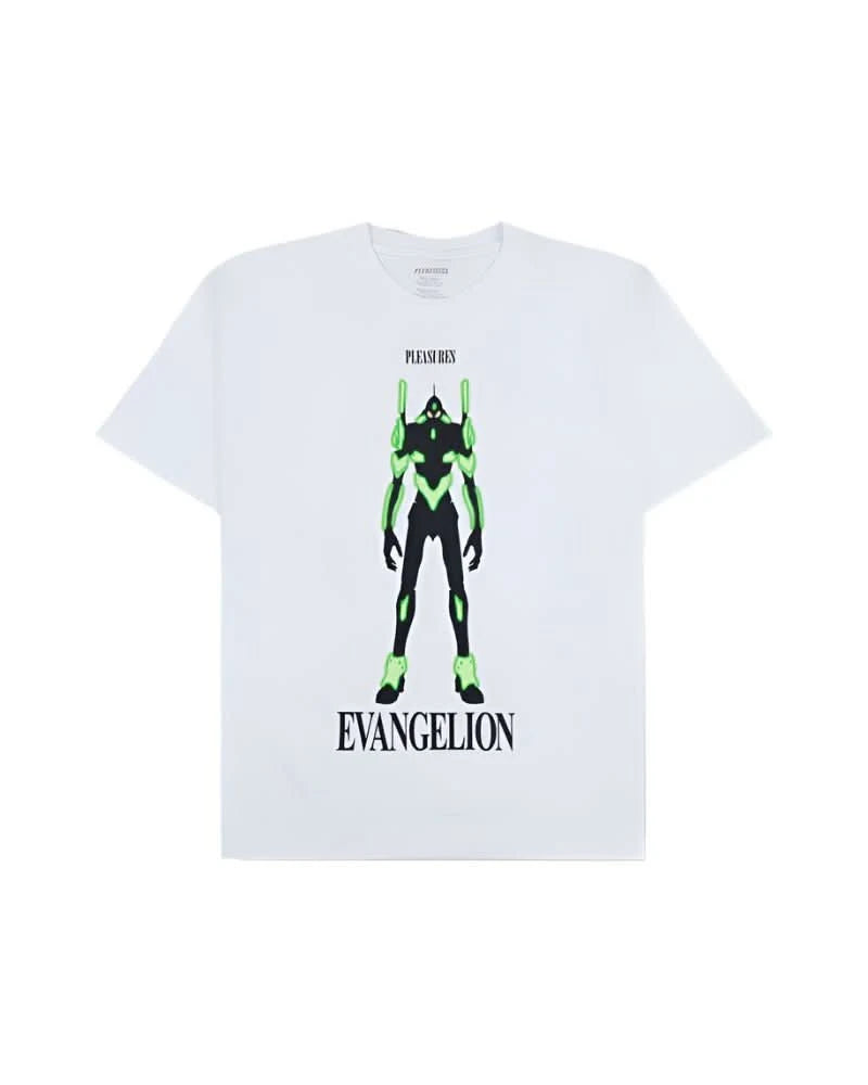 Pleasures Eva 1 T-Shirt – Anime Graphic Tee in White - Gallery Streetwear