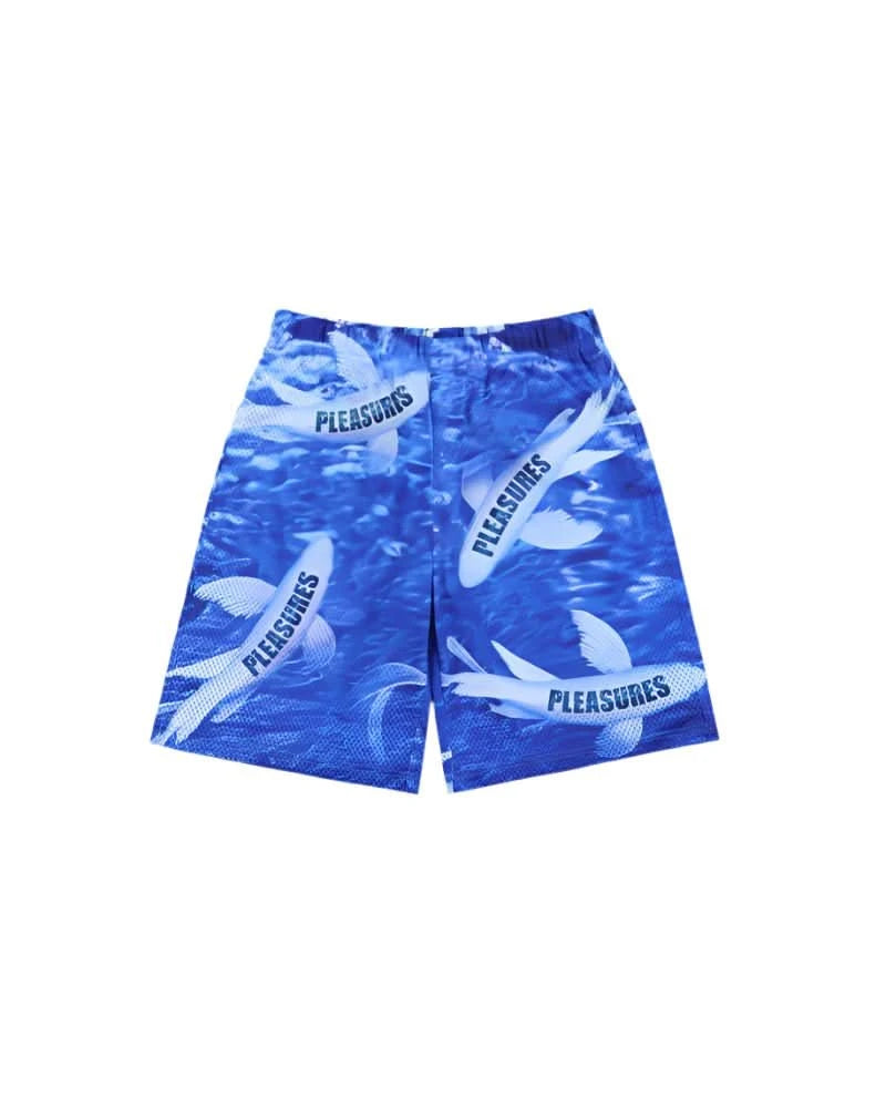 Pleasures Koi Mesh Shorts – Blue All Over Koi Fish Print Shorts - Gallery Streetwear