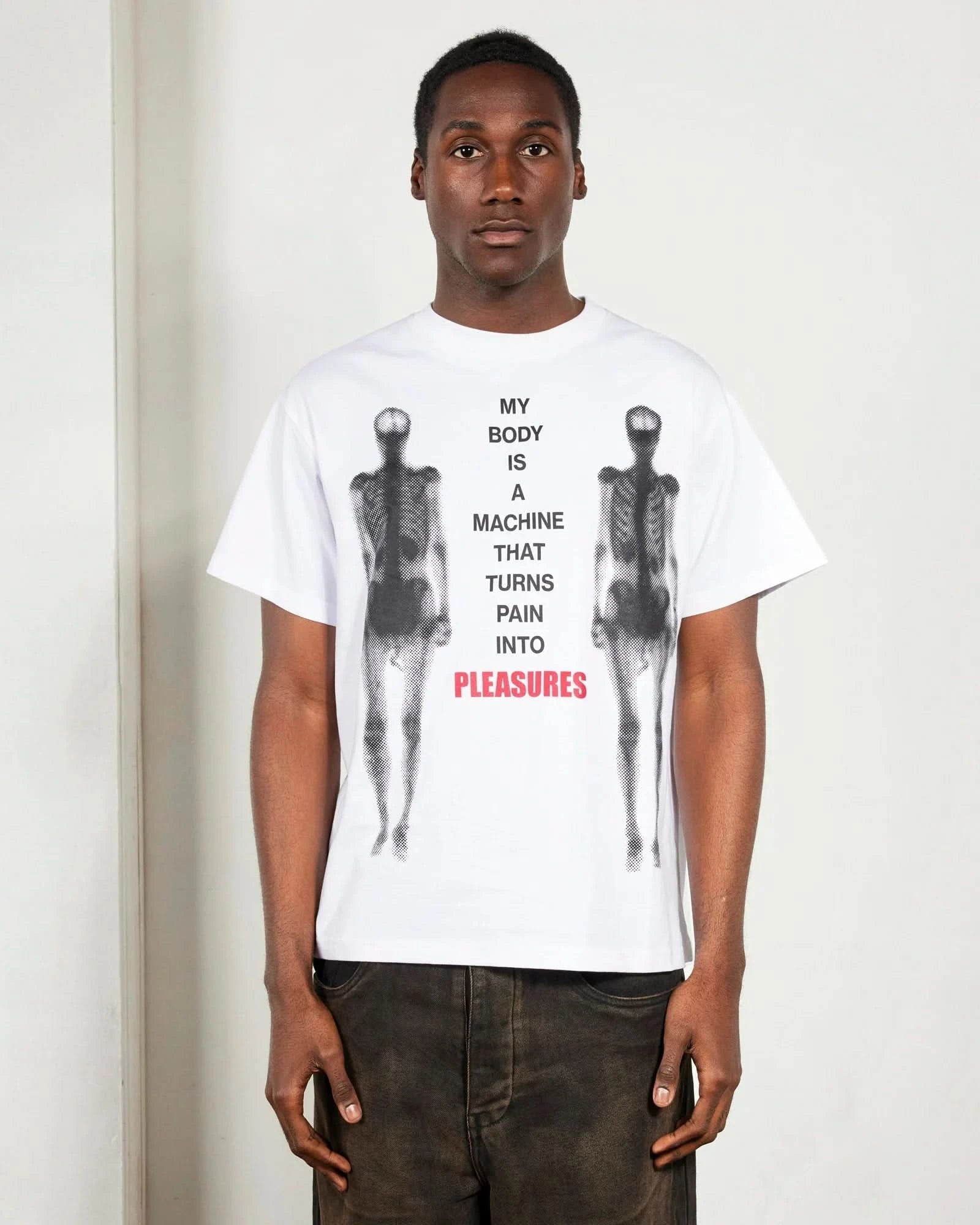 Pleasures Machine T-shirt - White - Gallery Streetwear