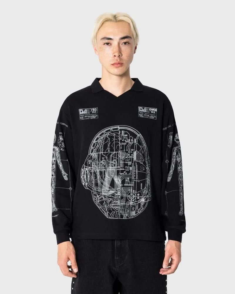Pleasures x Daft Punk Schematic L/s Polo - Gallery Streetwear