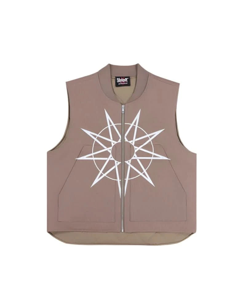 PLEASURES x Slipknot Goat Padded Vest – Duck Canvas Metal Streetwear Layer - Gallery Streetwear
