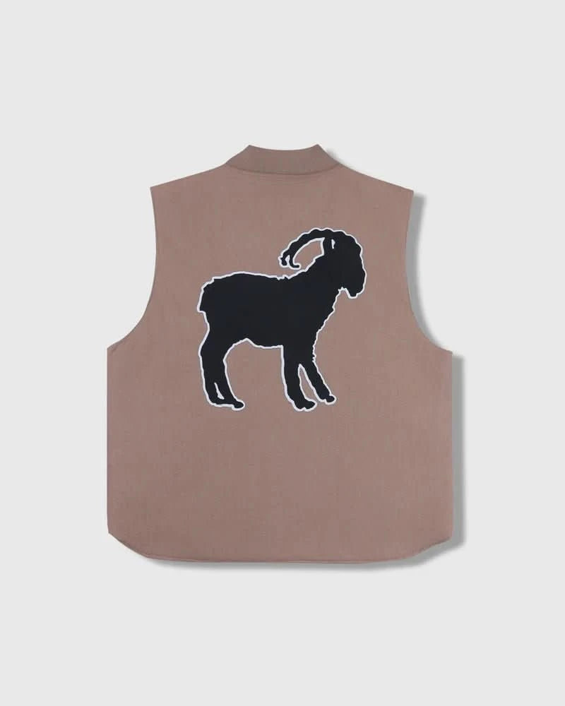 PLEASURES x Slipknot Goat Padded Vest – Duck Canvas Metal Streetwear Layer - Gallery Streetwear