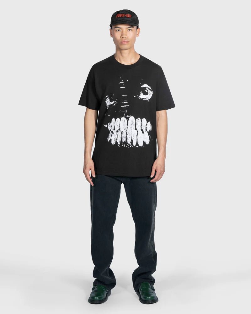 PLEASURES x Slipknot Teeth Tee – Black Graphic T-Shirt for Music and Streetwear Fans - Gallery Streetwear