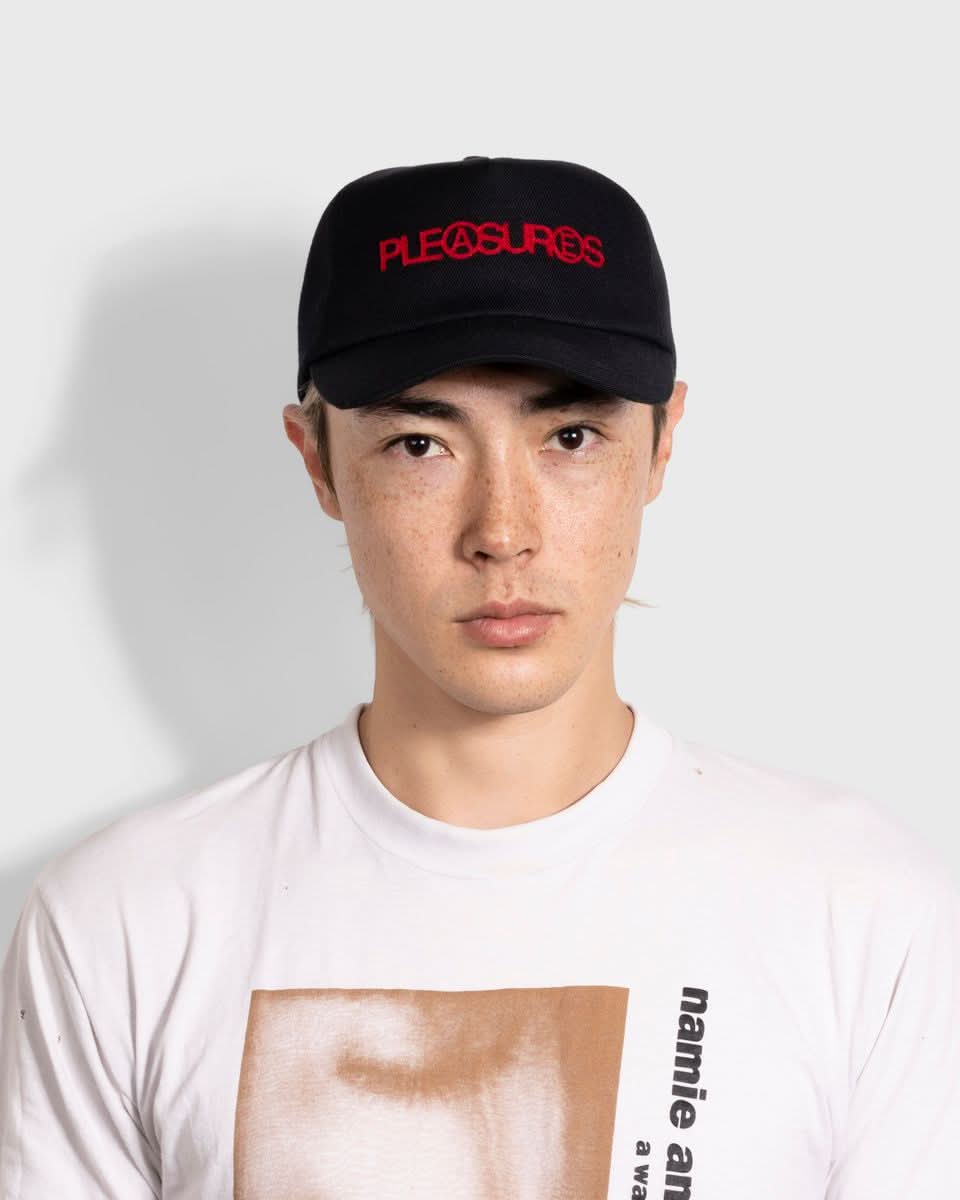 Pleasures Zine Strapback Hat - Black - Gallery Streetwear