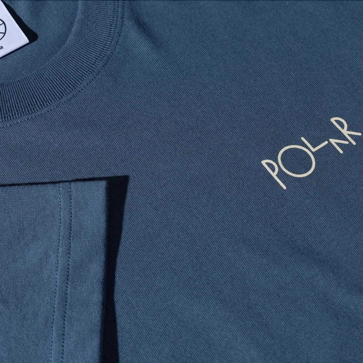 Polar Skate Co. Contrast Tee Stroke Logo - Grey Blue - Gallery Streetwear