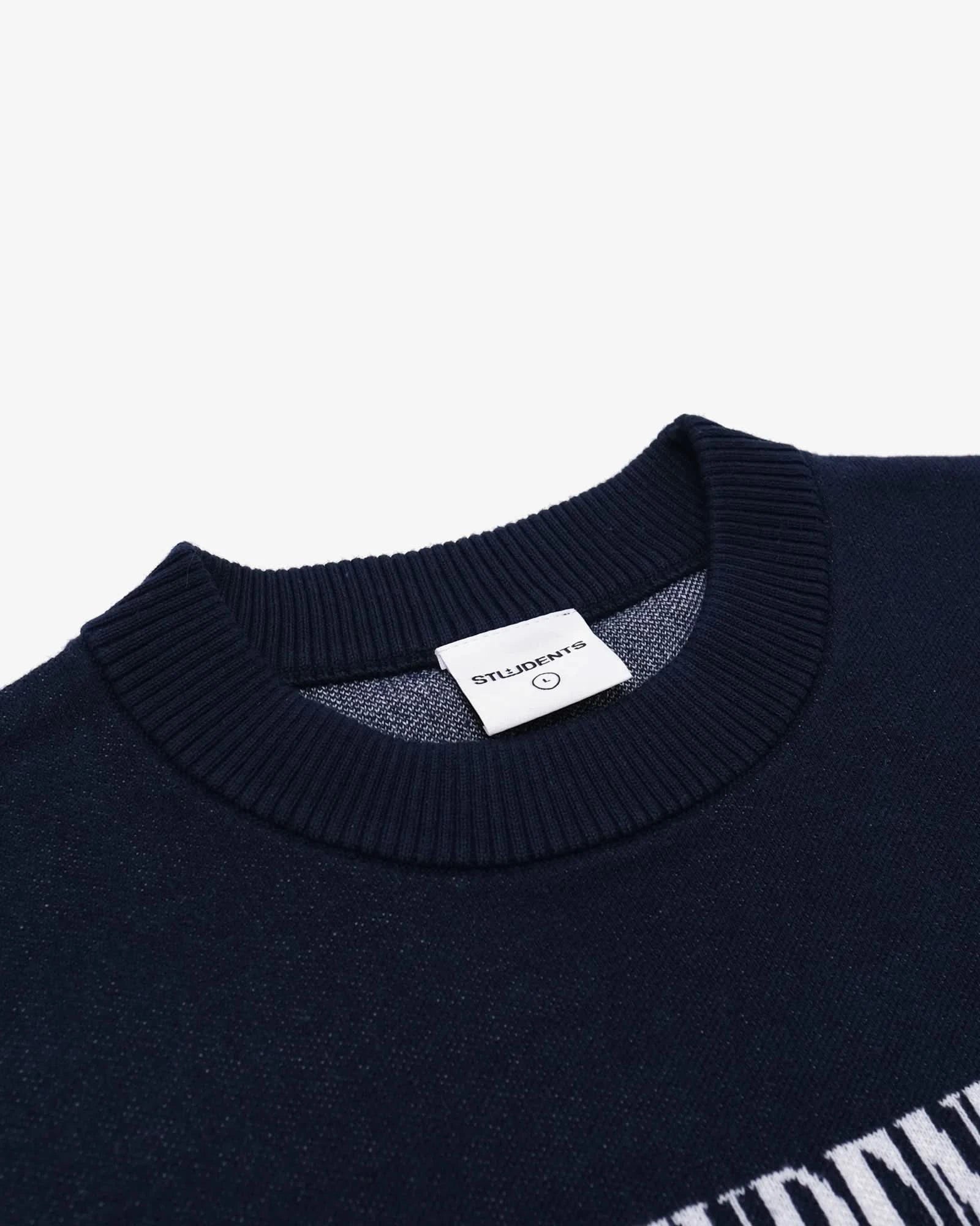 Students Golf Cade Knit Crew Sweater - Navy - Gallery Streetwear