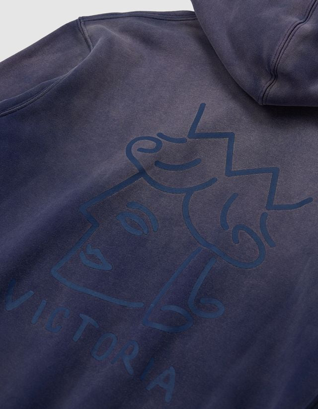 Victoria HK SF QH Hooded Sweatshirt – Faded Navy