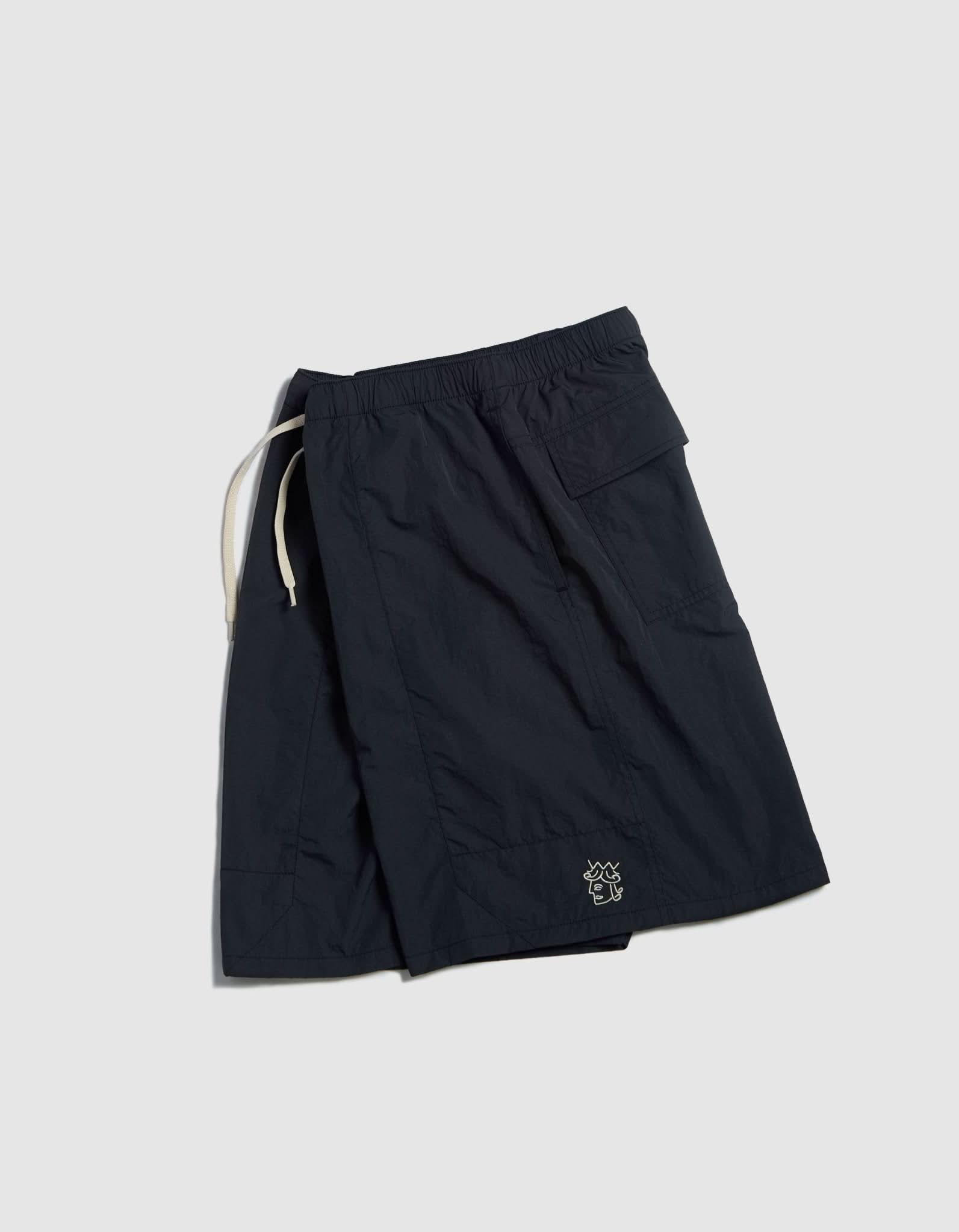 Victoria HK Queen Head Water Shorts – Black Skate Nylon Shorts - Gallery Streetwear