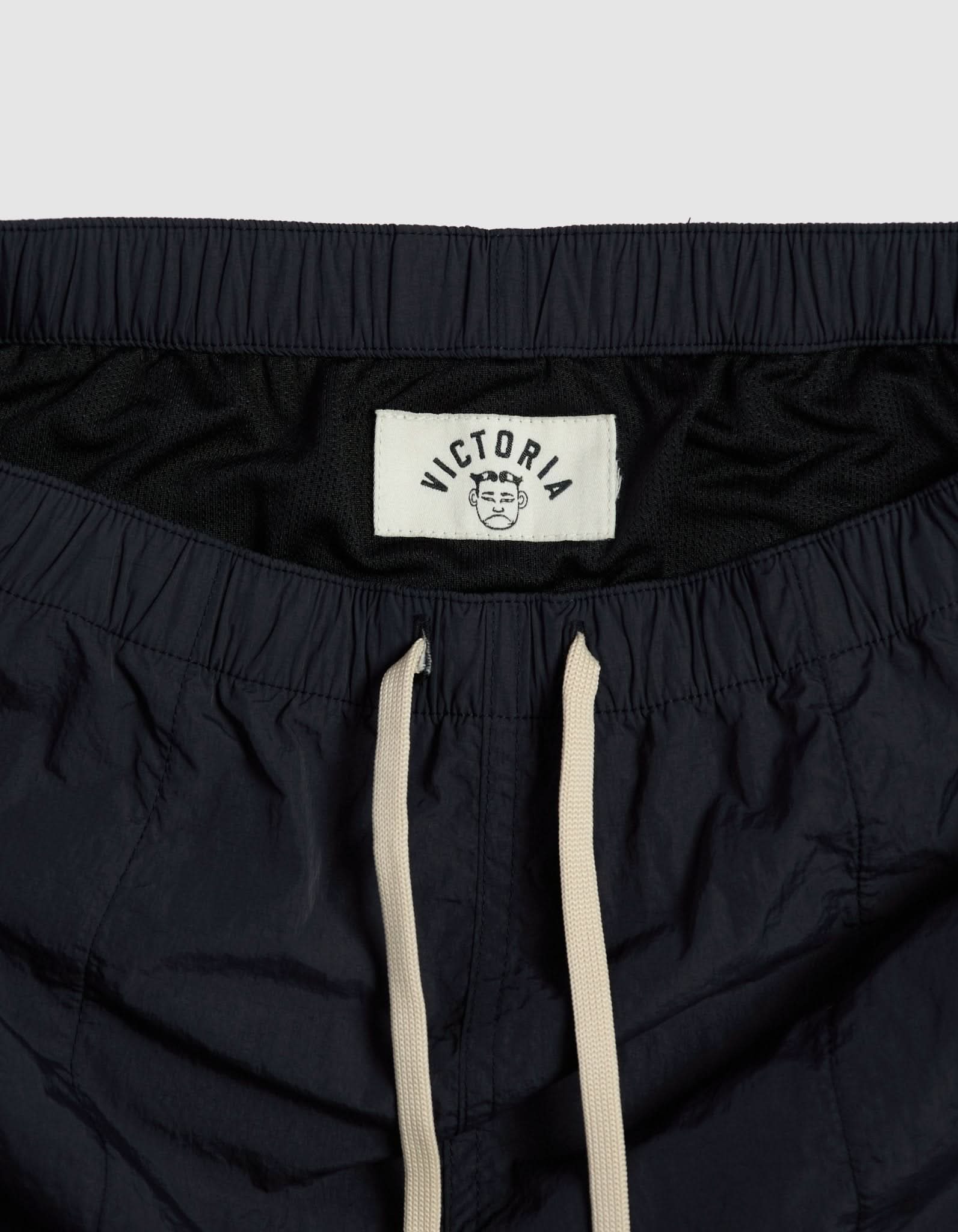 Victoria HK Queen Head Water Shorts – Black Skate Nylon Shorts - Gallery Streetwear