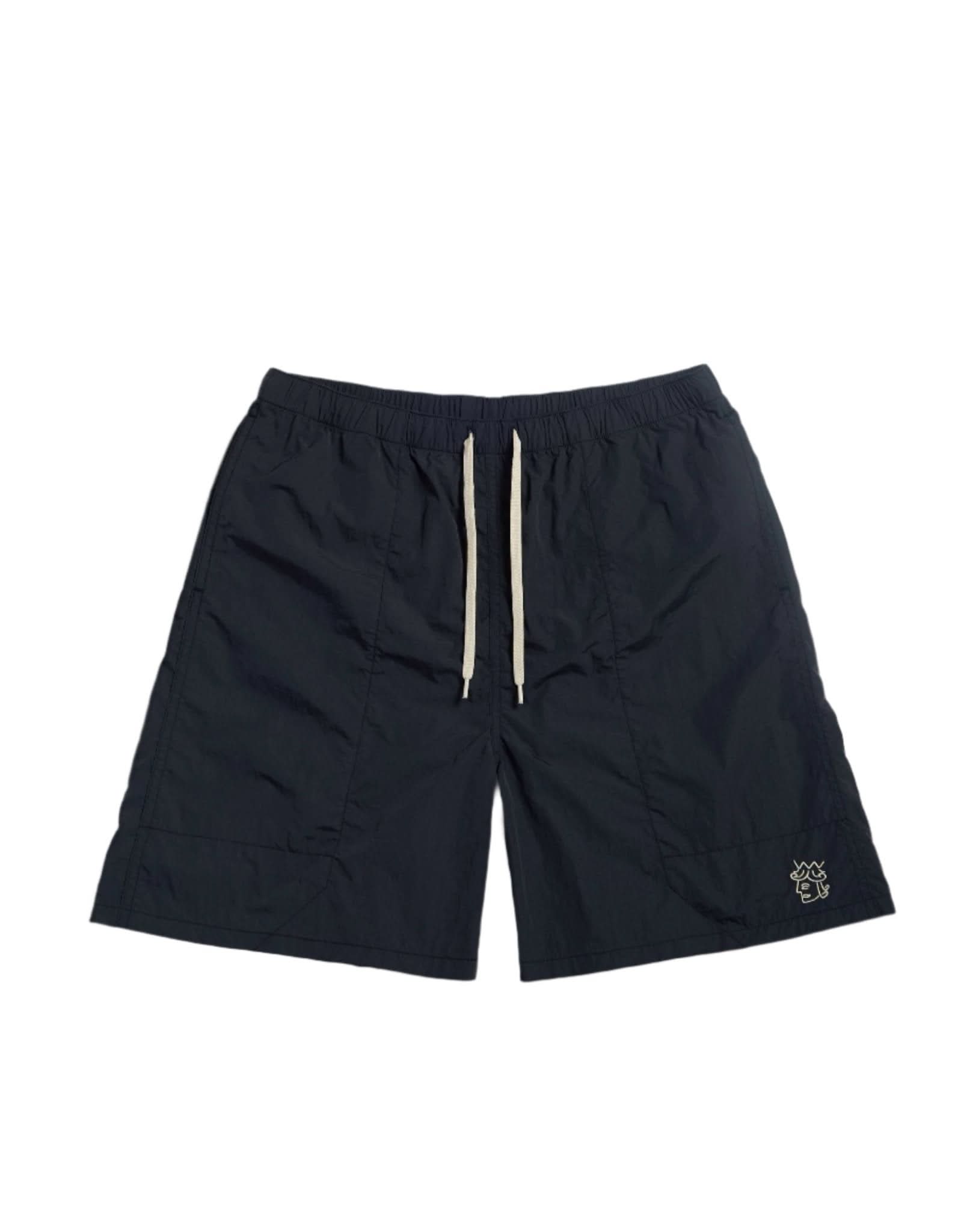 Victoria HK Queen Head Water Shorts – Black Skate Nylon Shorts - Gallery Streetwear