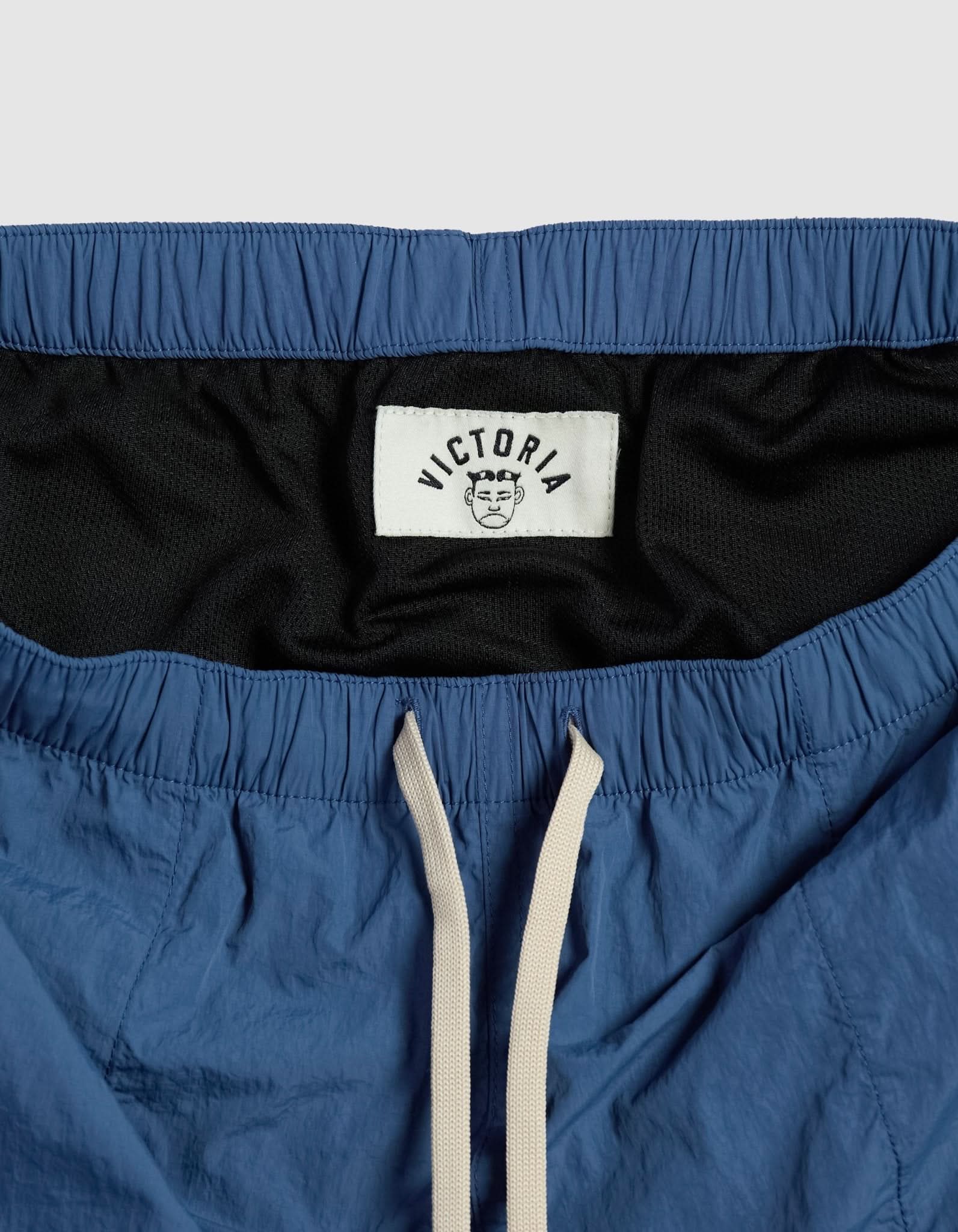 Victoria HK Queen Head Water Shorts – Blue Nylon Skate Shorts - Gallery Streetwear