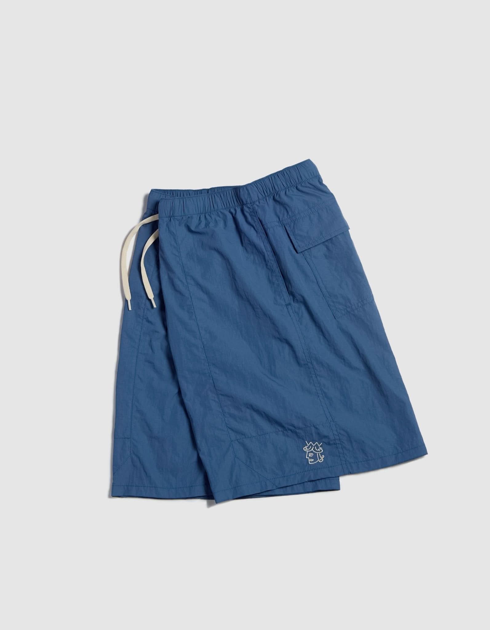 Victoria HK Queen Head Water Shorts – Blue Nylon Skate Shorts - Gallery Streetwear