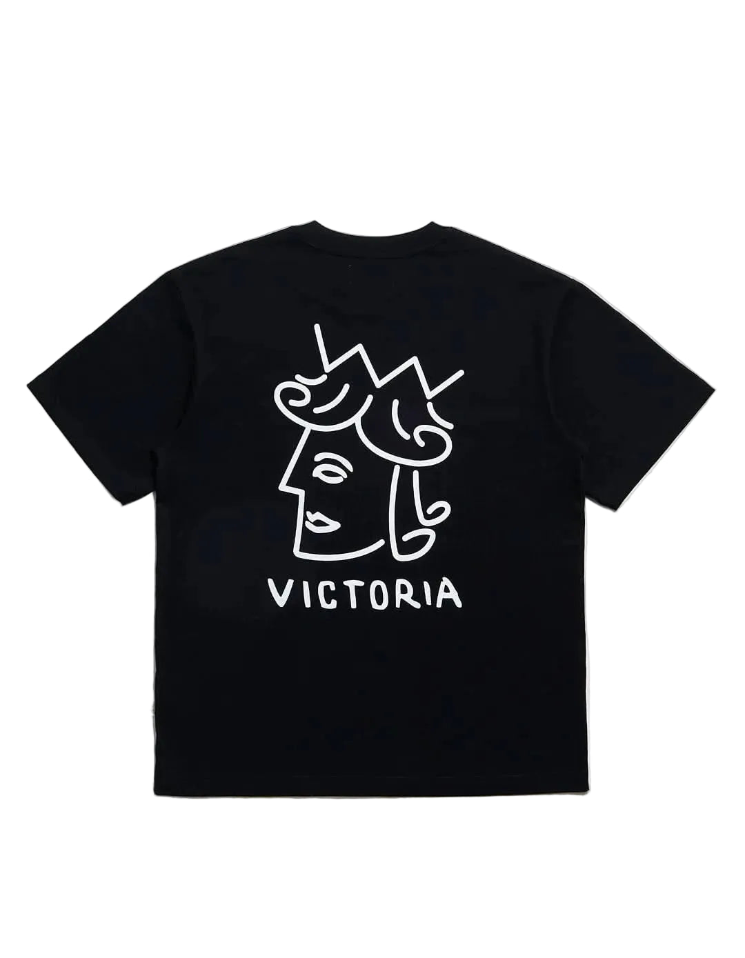 Victoria HK Queenhead Logo Tee - Black - Gallery Streetwear