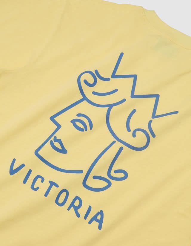 Victoria HK QueenHead Logo Tee – Yellow - Gallery Streetwear