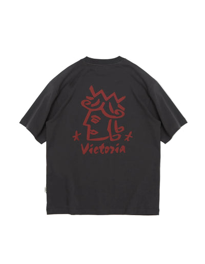 Victoria HK Sharpie QH Tee – Charcoal