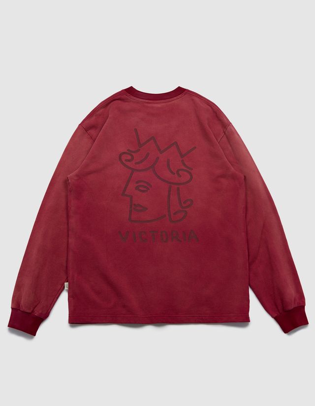 Victoria HK Sunfaded QH L/S Tee Faded Rose
