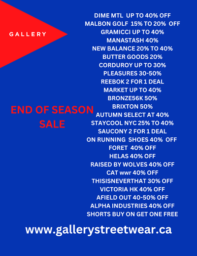 Gallery Streetwear End of Season Sale!