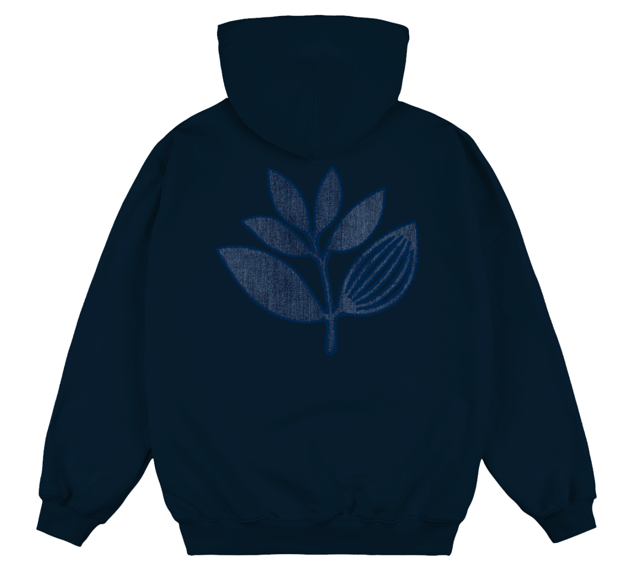Magenta Denim Plant Hoodie in navy from the Magenta fall 2026 collection at Gallery Streetwear, Kelowna BC