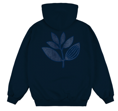 Magenta Denim Plant Hoodie in navy from the Magenta fall 2026 collection at Gallery Streetwear, Kelowna BC