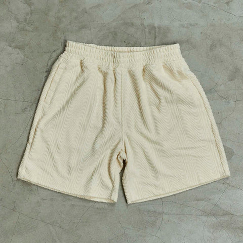 PLEASURES ZEN TERRY SHORTS- OFF WHITE - Gallery Streetwear