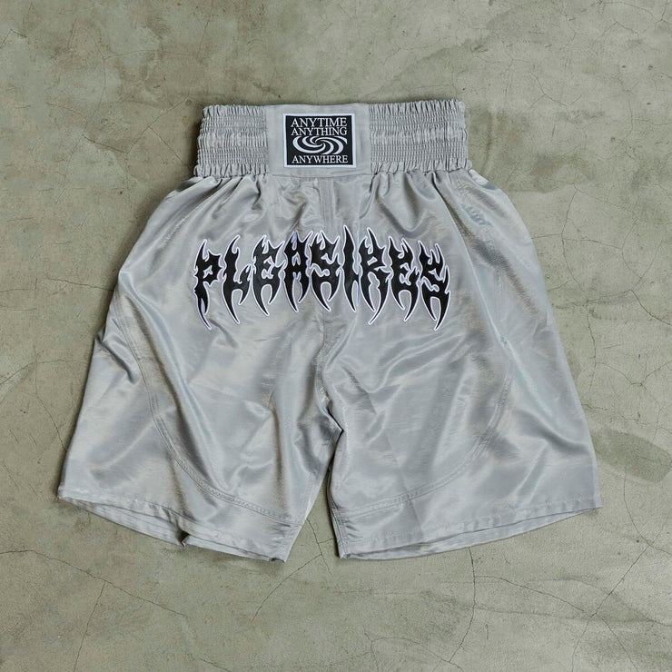 PLEASURES ANYWHERE MUAY THAI SHORTS-GREY - Gallery Streetwear