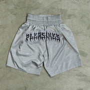 PLEASURES ANYWHERE MUAY THAI SHORTS-GREY - Gallery Streetwear