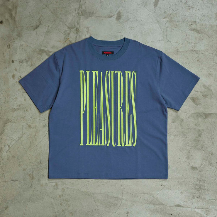 PLEASURES HEAVYWEIGHT SHIRT- NAVY - Gallery Streetwear