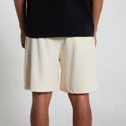 PLEASURES ZEN TERRY SHORTS- OFF WHITE - Gallery Streetwear