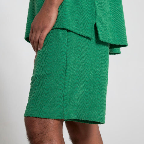 PLEASURES ZEN TERRY SHORTS- GREEN - Gallery Streetwear