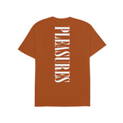 PLEASURES VERTICAL T-SHIRT- ORANGE - Gallery Streetwear