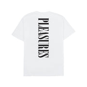 PLEASURES VERTICAL T-SHIRT WHITE - Gallery Streetwear