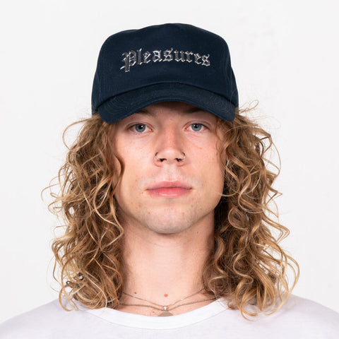 PLEASURES CHROME SNAPBACK- NAVY - Gallery Streetwear