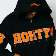 Shorty's x Pleasures | Wave Zip Hoodie Black - Gallery Streetwear