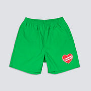 Shorty's x Pleasures | Heart Shorts Green