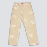 Shorty's x Pleasures | Heart Work Pants Beige