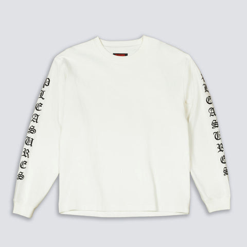 Pleasures | OE Heavyweight LS White - Gallery Streetwear