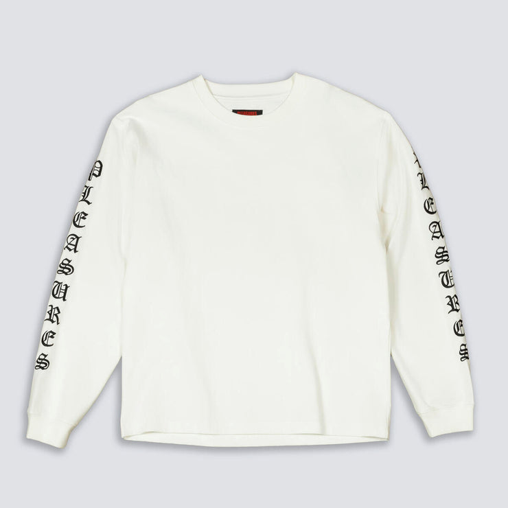 Pleasures | OE Heavyweight LS White - Gallery Streetwear