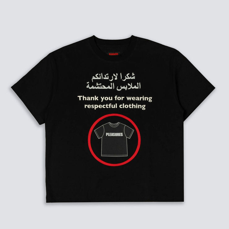 Pleasures | Respect Tee Black