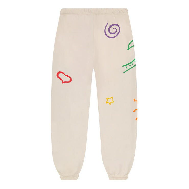 STAY COOL NYC SCRIBBLE SWEATPANT-BONE - Gallery Streetwear