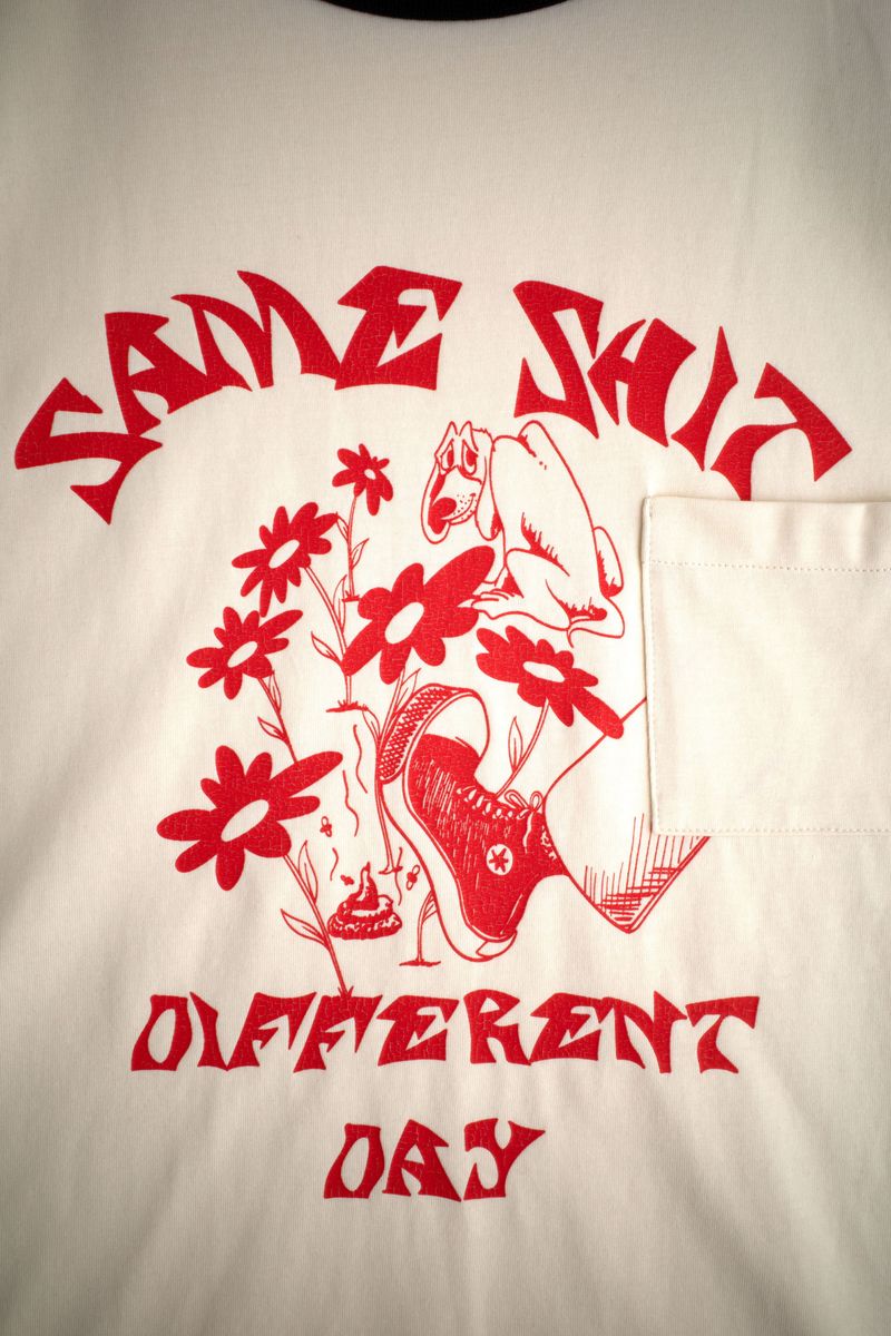 Jungles Jungles Same Sh*t Ringer Tee White / Black