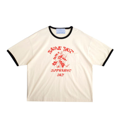 Jungles Jungles Same Sh*t Ringer Tee White / Black